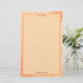 Roze en Oranje lijngrenzen op maat Briefpapier (Staand voorkant)