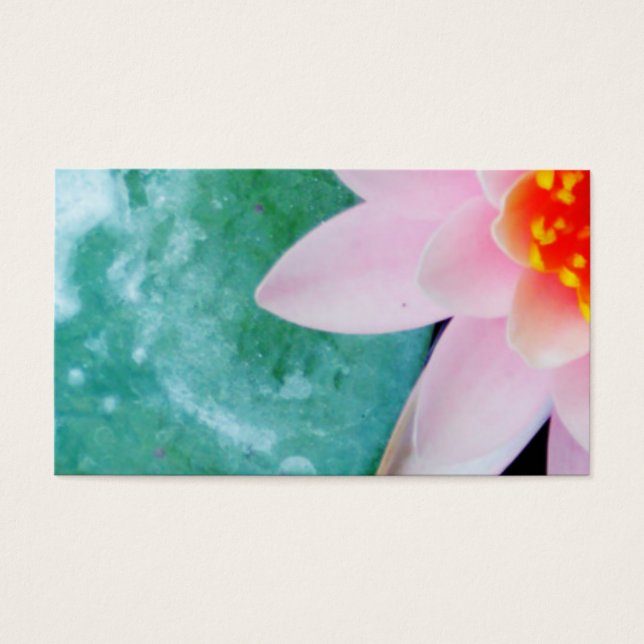Roze en oranje lotus visitekaartjes (Voorkant)