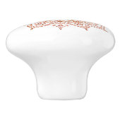 Roze en Oranje Mandala op witte glam Keramische Knop (Zijkant)