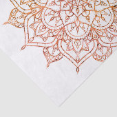 Roze en Oranje Mandala op witte glam Tissuepapier (Detail)