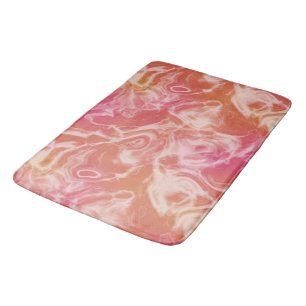 Roze en Oranje Marmer abstract Badmat