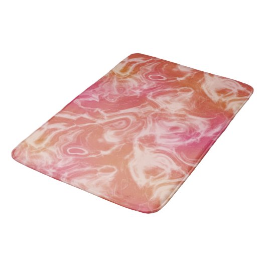 Roze en Oranje Marmer abstract Badmat (Gekanteld)