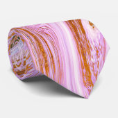 Roze en Oranje marmer Stropdas (Opgerold)