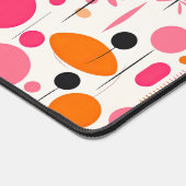 Roze en Oranje Mid Century geometrisch patroon Bureaumat (Hoek)