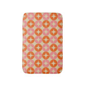 Roze en Oranje Mid Century Mummetrisch Patroon Badmat (Voorkant Verticaal)