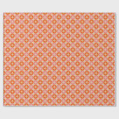 Roze en Oranje Mid Century Mummetrisch Patroon Cadeaupapier (Vlak)