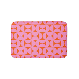 Roze en Oranje midden-eeuws modern patroon Badmat