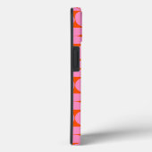 Roze en Oranje midden-eeuws modern patroon Case-Mate iPhone Case (Achterkant / Rechts)