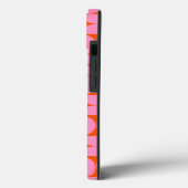 Roze en Oranje midden-eeuws modern patroon Case-Mate iPhone Case (Achterkant / Links)