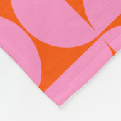 Roze en Oranje midden-eeuws modern patroon Fleece Deken (Hoek)