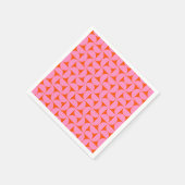 Roze en Oranje midden-eeuws modern patroon Servet (Hoek)