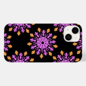 Roze en oranje neonbloem Case-Mate iPhone case (Achterkant (horizontaal))