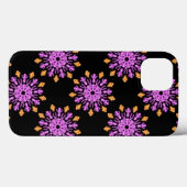 Roze en oranje neonbloem Hoesje-Mate iPhone case (Achterkant (horizontaal))