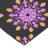 Roze en oranje neonbloem korte tafelloper (Hoek)