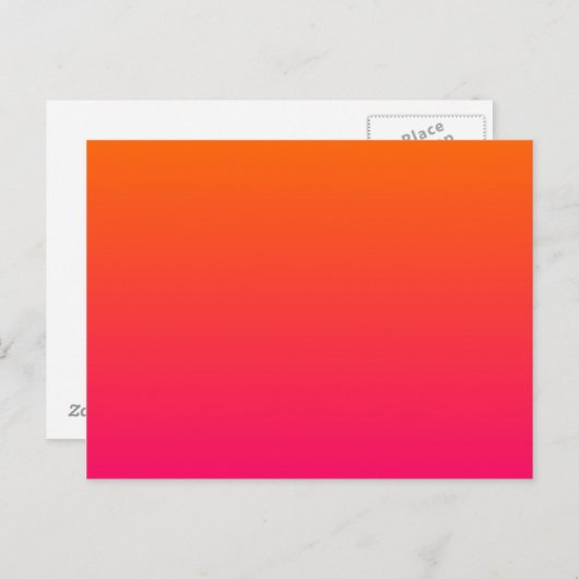 Roze en Oranje Ombre Briefkaart (Voorkant / Achterkant)