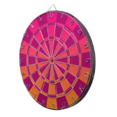 Roze en Oranje ombre Dartbord (Voorkant Rechts)