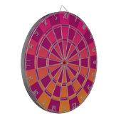 Roze en Oranje ombre Dartbord (Voorkant Links)