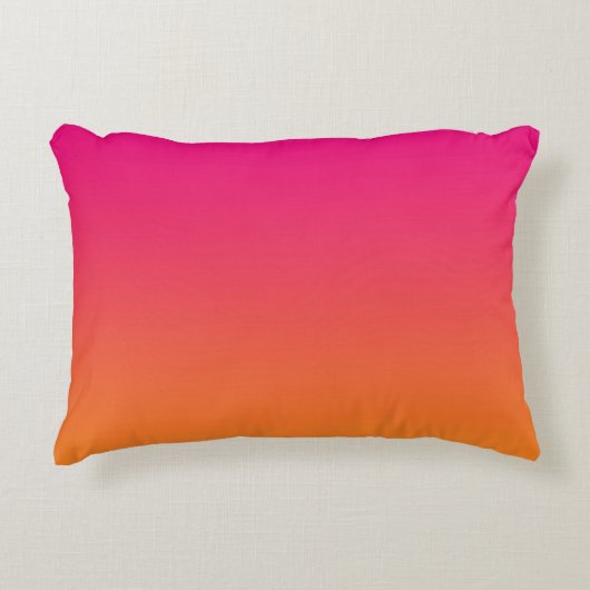 "Roze en Oranje ombre" Decoratief Kussen (Voorkant)
