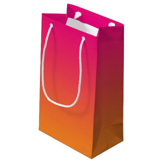 Roze en Oranje ombre Klein Cadeauzakje (Achterkant Gekanteld)