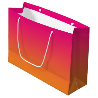 Roze en Oranje ombre Large Cadeautasje