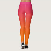 Roze en Oranje Ombre Leggings (Achterkant)
