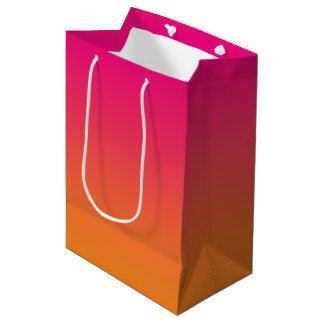 Roze en Oranje ombre Medium Cadeauzakje