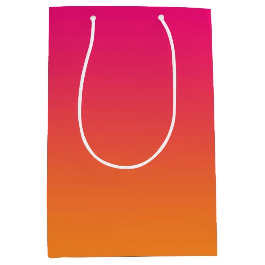 Roze en Oranje ombre Medium Cadeauzakje (Voorkant)