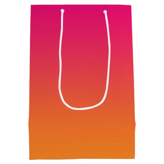 Roze en Oranje ombre Medium Cadeauzakje (Achterkant)