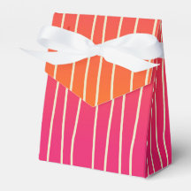 Roze en Oranje Ombre met Begie Stripes Pattern