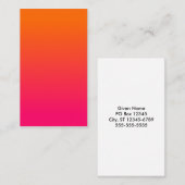 Roze en Oranje Ombre Visitekaartje (Voorkant / Achterkant)
