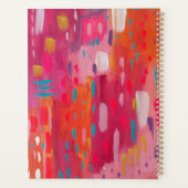 Roze en Oranje penseeltekens Abstract Planner (Achterkant)