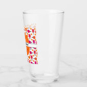 Roze en Oranje Pickleball Paddles gepersonaliseerd Glas (Links)