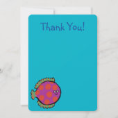 Roze en Oranje poka-Dot vis Bedankkaart (Voorkant)