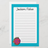 Roze en Oranje poka-Dot vis Briefpapier (Voorkant / Achterkant)