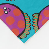 Roze en Oranje poka-Dot vis Fleece Deken (Hoek)