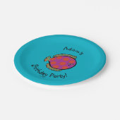 Roze en Oranje poka-Dot vis Papieren Bordje (Gekanteld)