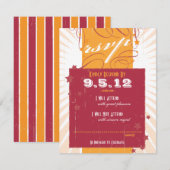 Roze en Oranje Poster RSVP (Voorkant / Achterkant)