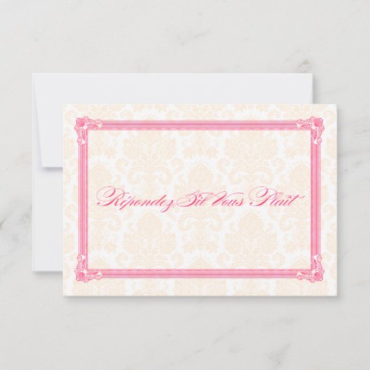 Roze en Oranje Poster-Stijl RSVP (Voorkant)