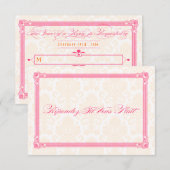 Roze en Oranje Poster-Stijl RSVP (Voorkant / Achterkant)