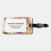 Roze en Oranje primrose Bagagelabel (Achterkant horizontaal)