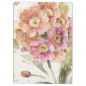 Roze en Oranje primrose Klembord (Achterkant)