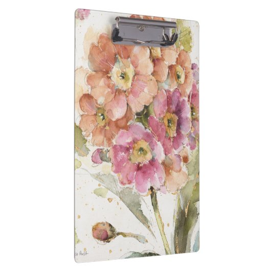 Roze en Oranje primrose Klembord (Rechts)