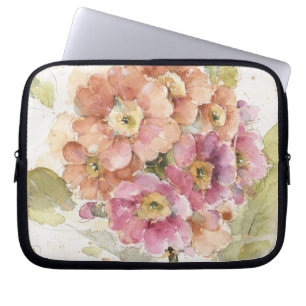 Roze en Oranje primrose Laptop Sleeve