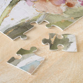 Roze en Oranje primrose Legpuzzel (Zijkant)