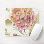 Roze en Oranje primrose Muismat (Met muis)