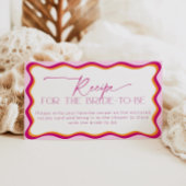 Roze en Oranje Recept Kaart Aanvraag Vrijgezellenf