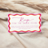 Roze en Oranje Recept Kaart Aanvraag Vrijgezellenf