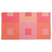 Roze en Oranje rechthoeken Kussensloop (Voorkant-Rechts)