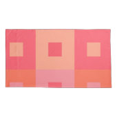 Roze en Oranje rechthoeken Kussensloop (Achterkant-Links)