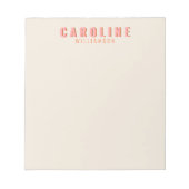 Roze en Oranje Retro Typografie Creative Custom Notitieblok (Voorkant)